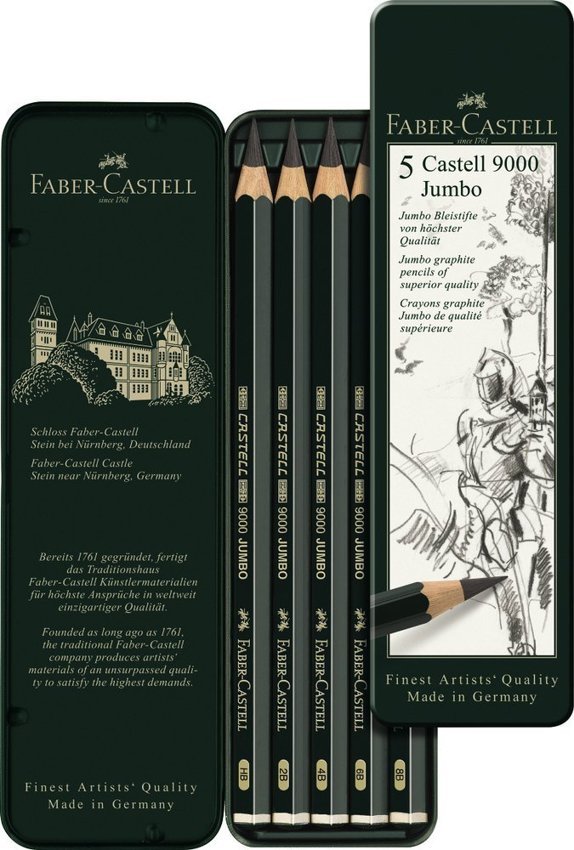 Zestaw Ołówków Castell 9000 Jumbo 5 szt. Faber-Castell