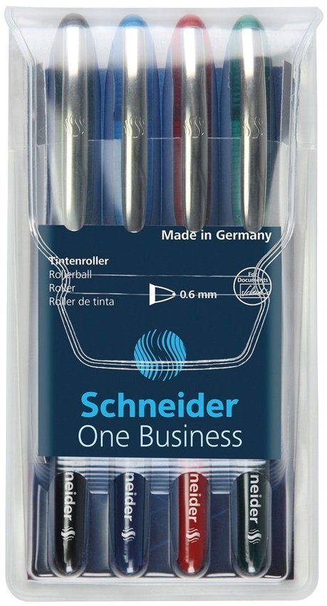 Zestaw Piór Kulkowych Schneider One Business 06 mm 4Szt. Miks Kolorów